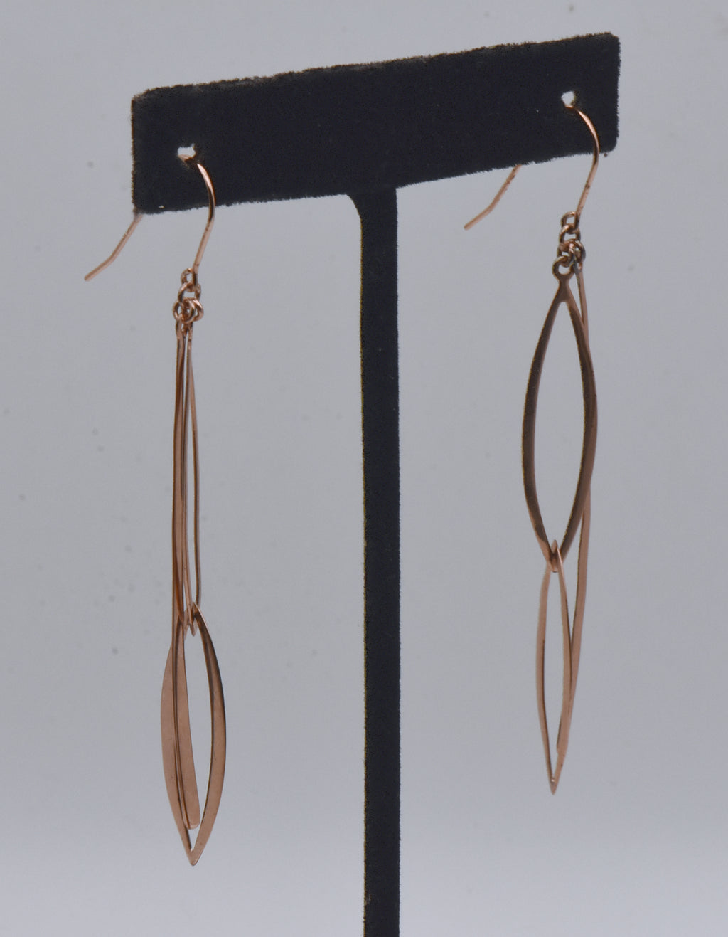 Ross-Simons - Vintage Rose Gold Tone Sterling Silver Dangle Earrings