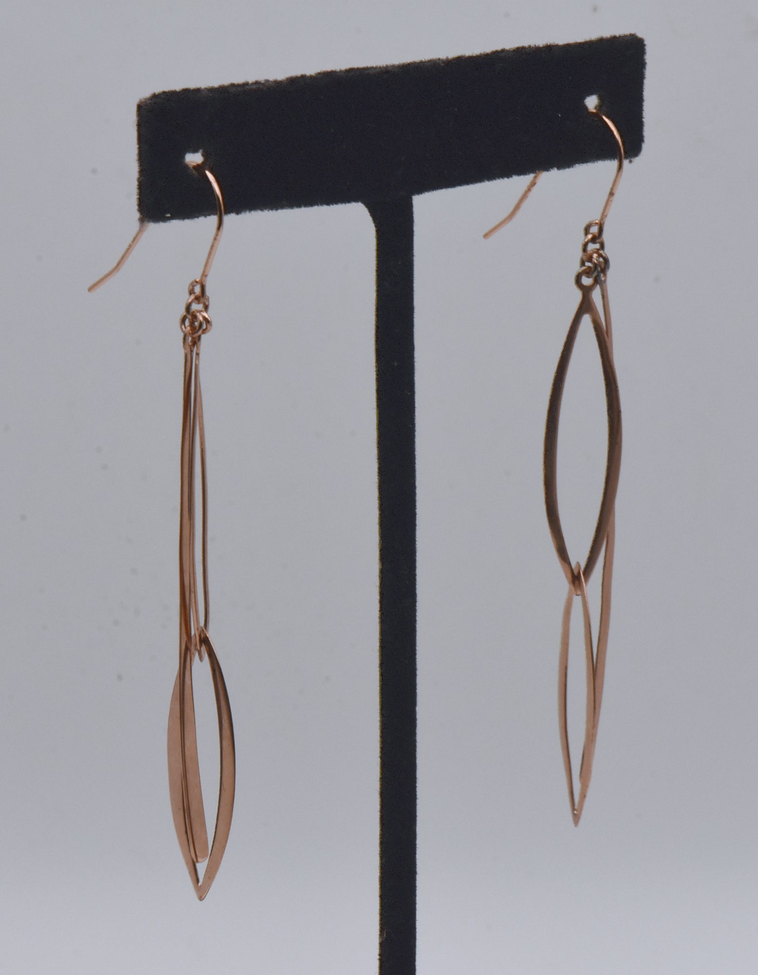 Ross-Simons - Vintage Rose Gold Tone Sterling Silver Dangle Earrings