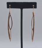Ross-Simons - Vintage Rose Gold Tone Sterling Silver Dangle Earrings