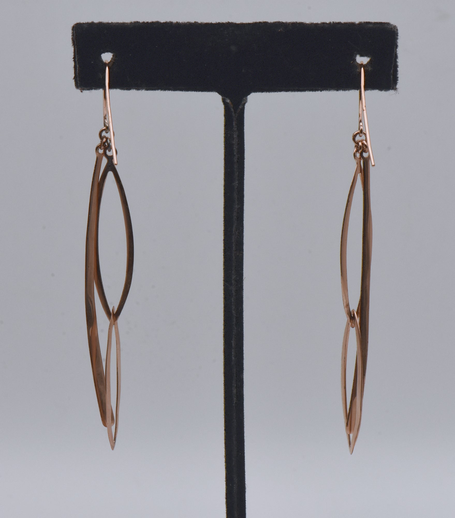 Ross-Simons - Vintage Rose Gold Tone Sterling Silver Dangle Earrings