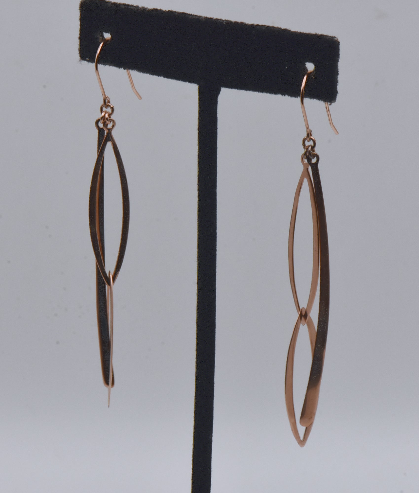 Ross-Simons - Vintage Rose Gold Tone Sterling Silver Dangle Earrings