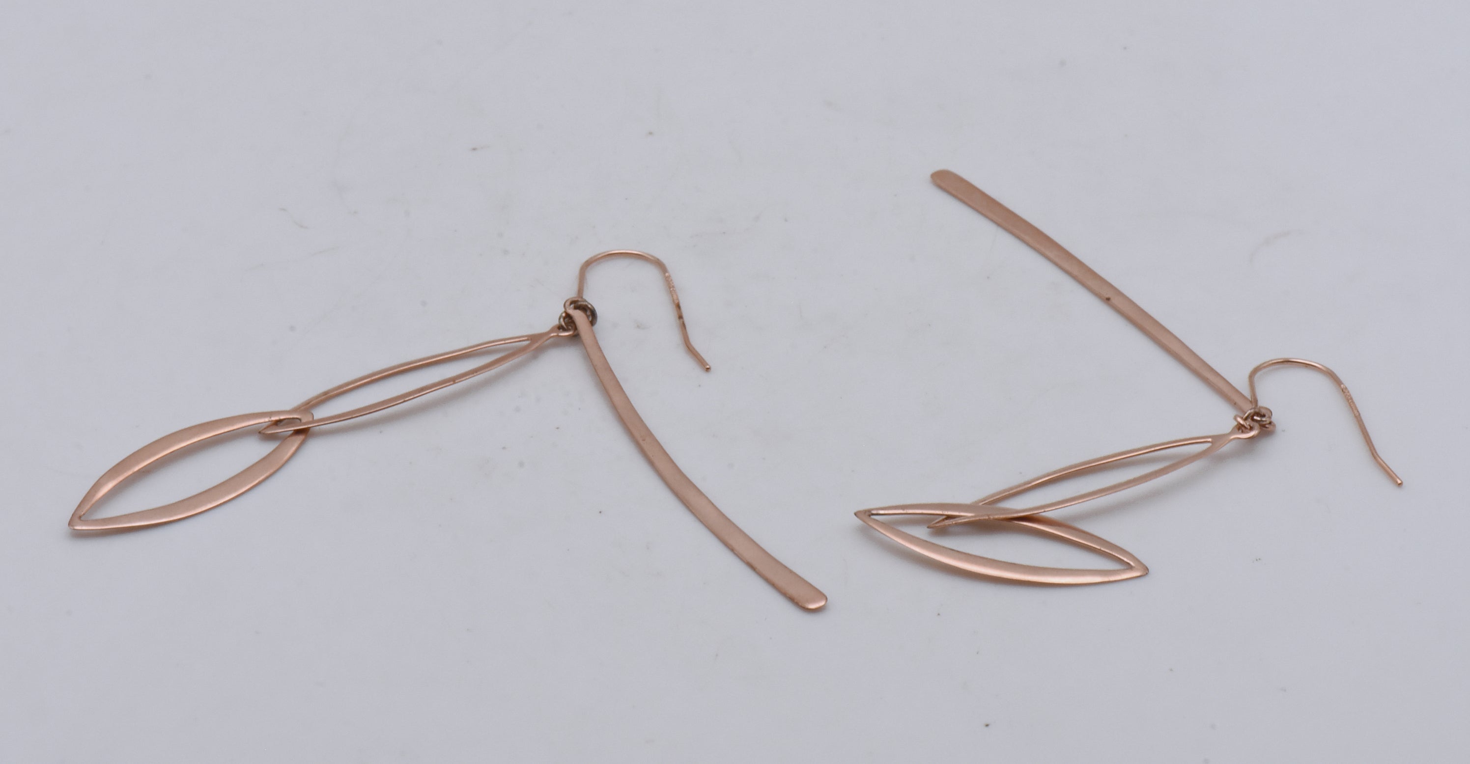 Ross-Simons - Vintage Rose Gold Tone Sterling Silver Dangle Earrings