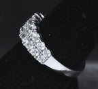 Sterling Silver Cubic Zirconia Band - Size 6