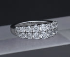 Sterling Silver Cubic Zirconia Band - Size 6