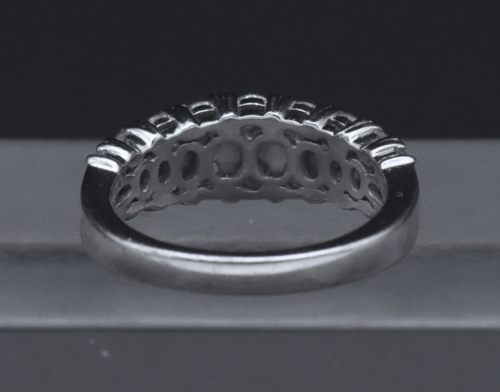 Sterling Silver Cubic Zirconia Band - Size 6