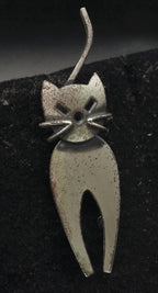 Danecraft - Vintage Sterling Silver Cat Brooch