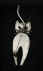 Danecraft - Vintage Sterling Silver Cat Brooch