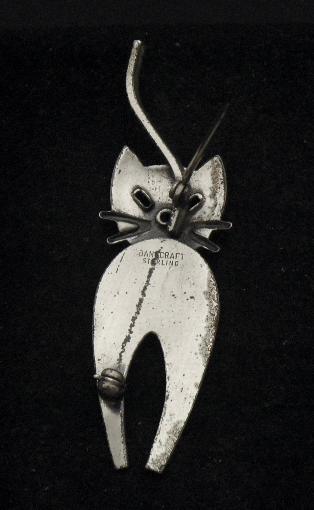 Danecraft - Vintage Sterling Silver Cat Brooch