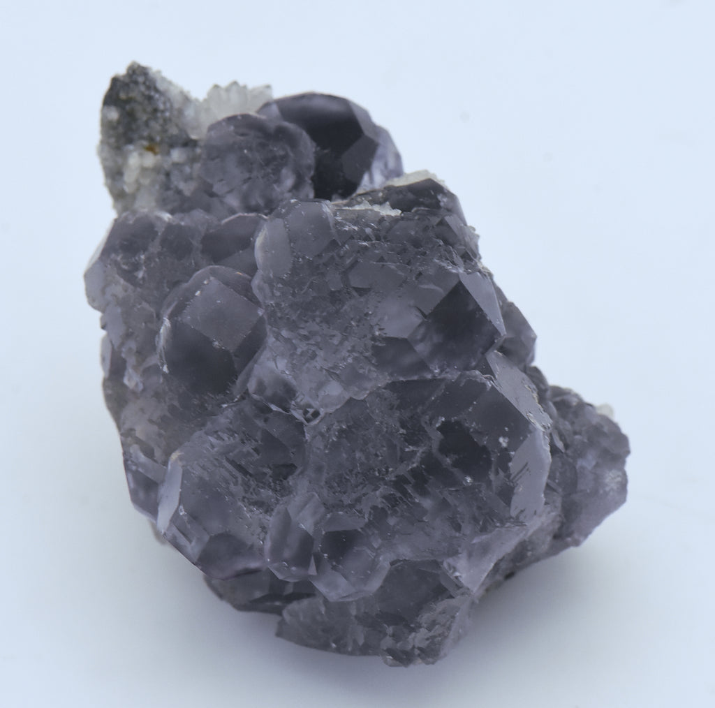 Purple Dodecahedral Fluorite Crystal Cluster - China
