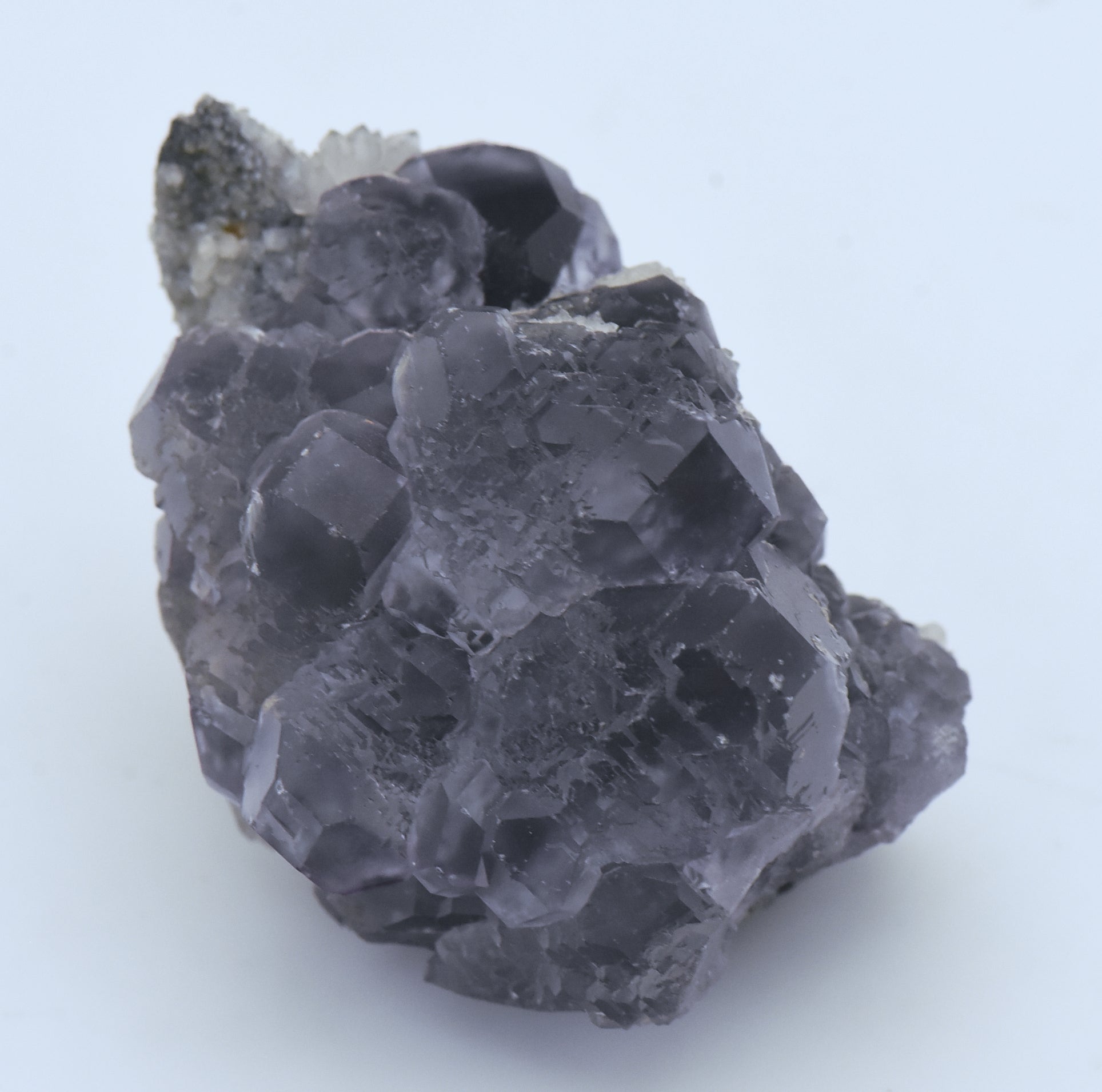 Purple Dodecahedral Fluorite Crystal Cluster - China