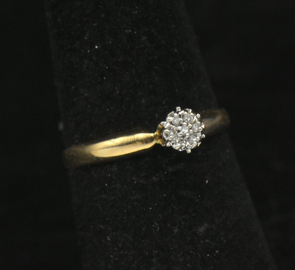 Vintage 10k Gold with Diamonds Ring - Size 6