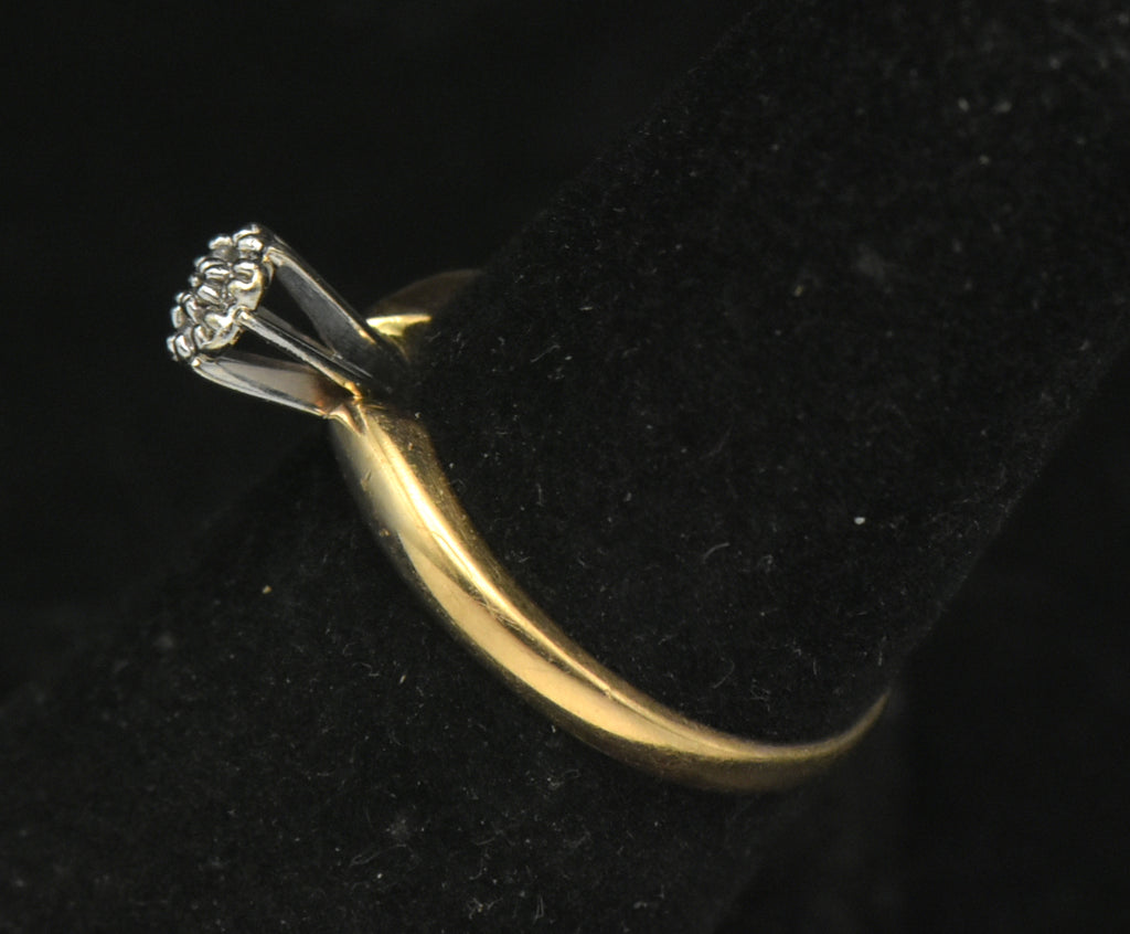 Vintage 10k Gold with Diamonds Ring - Size 6