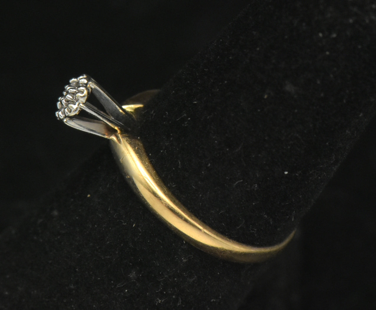 Vintage 10k Gold with Diamonds Ring - Size 6