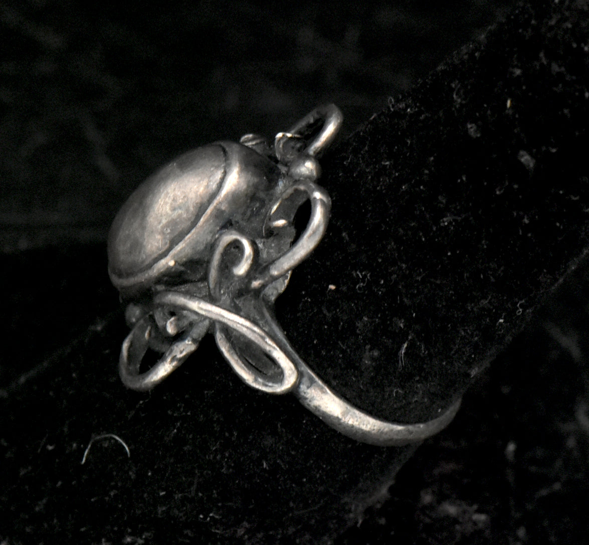Vintage Handmade Scandinavian Modern Sterling Silver Ring - Size 8