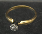 Vintage 10k Gold with Diamonds Ring - Size 6