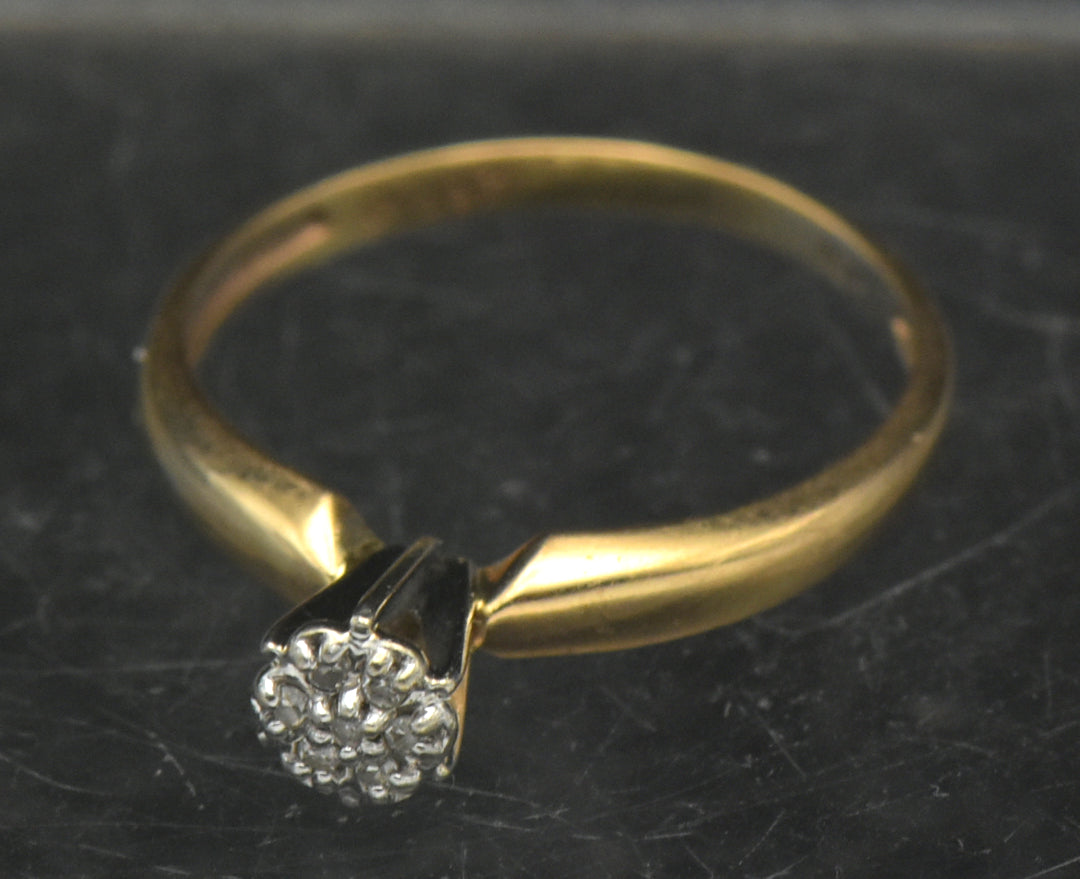 Vintage 10k Gold with Diamonds Ring - Size 6