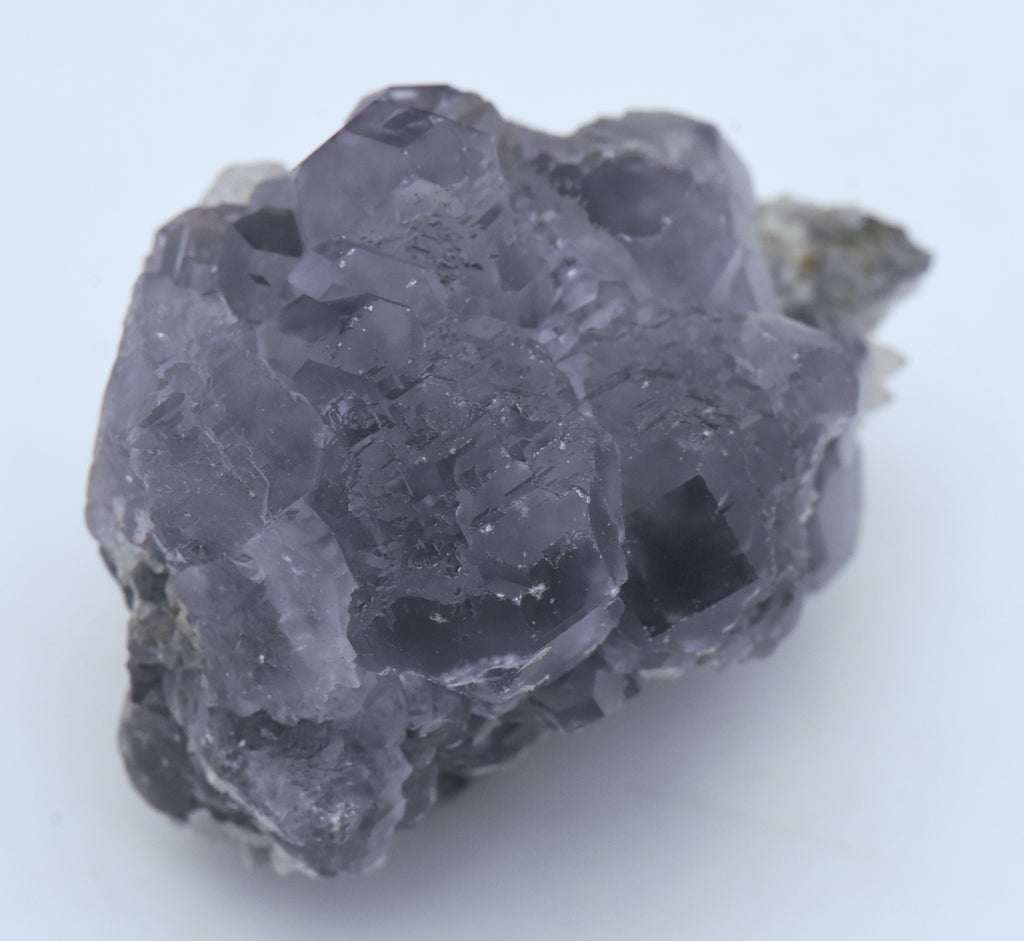 Purple Dodecahedral Fluorite Crystal Cluster - China
