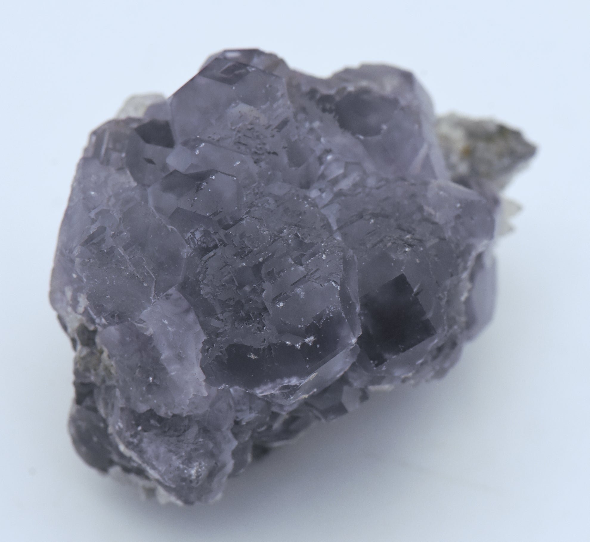 Purple Dodecahedral Fluorite Crystal Cluster - China