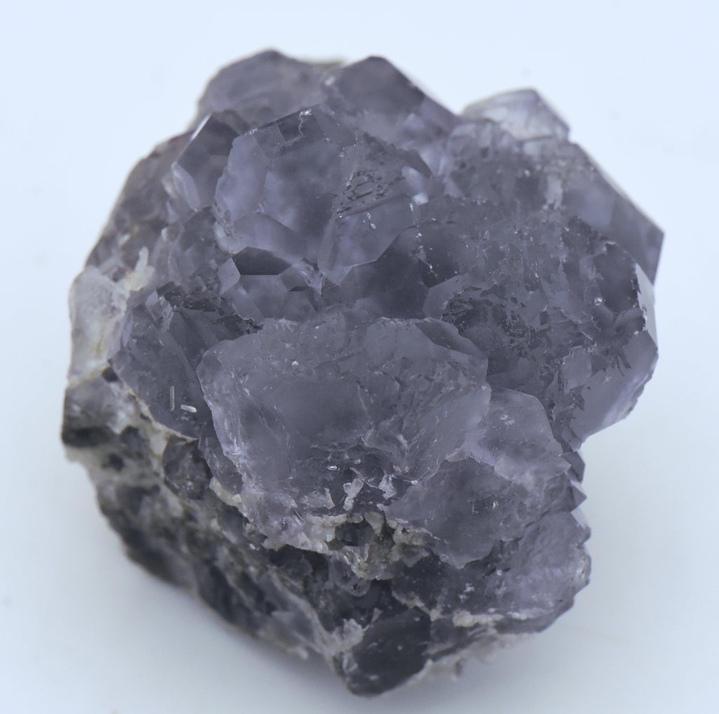 Purple Dodecahedral Fluorite Crystal Cluster - China
