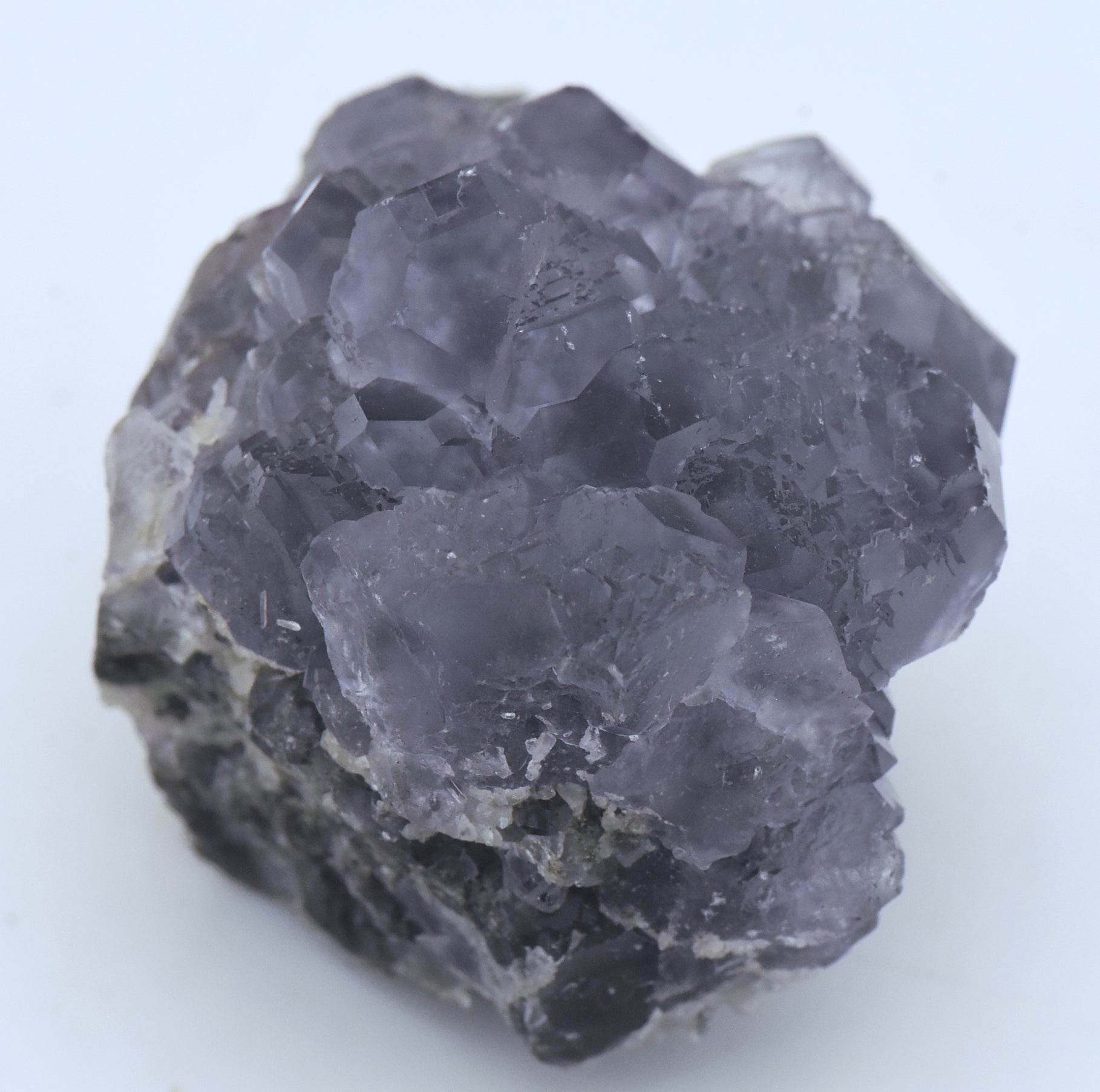 Purple Dodecahedral Fluorite Crystal Cluster - China