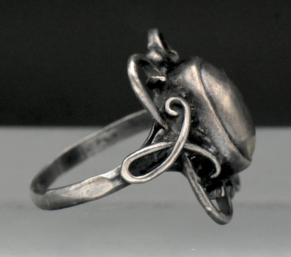 Vintage Handmade Scandinavian Modern Sterling Silver Ring - Size 8