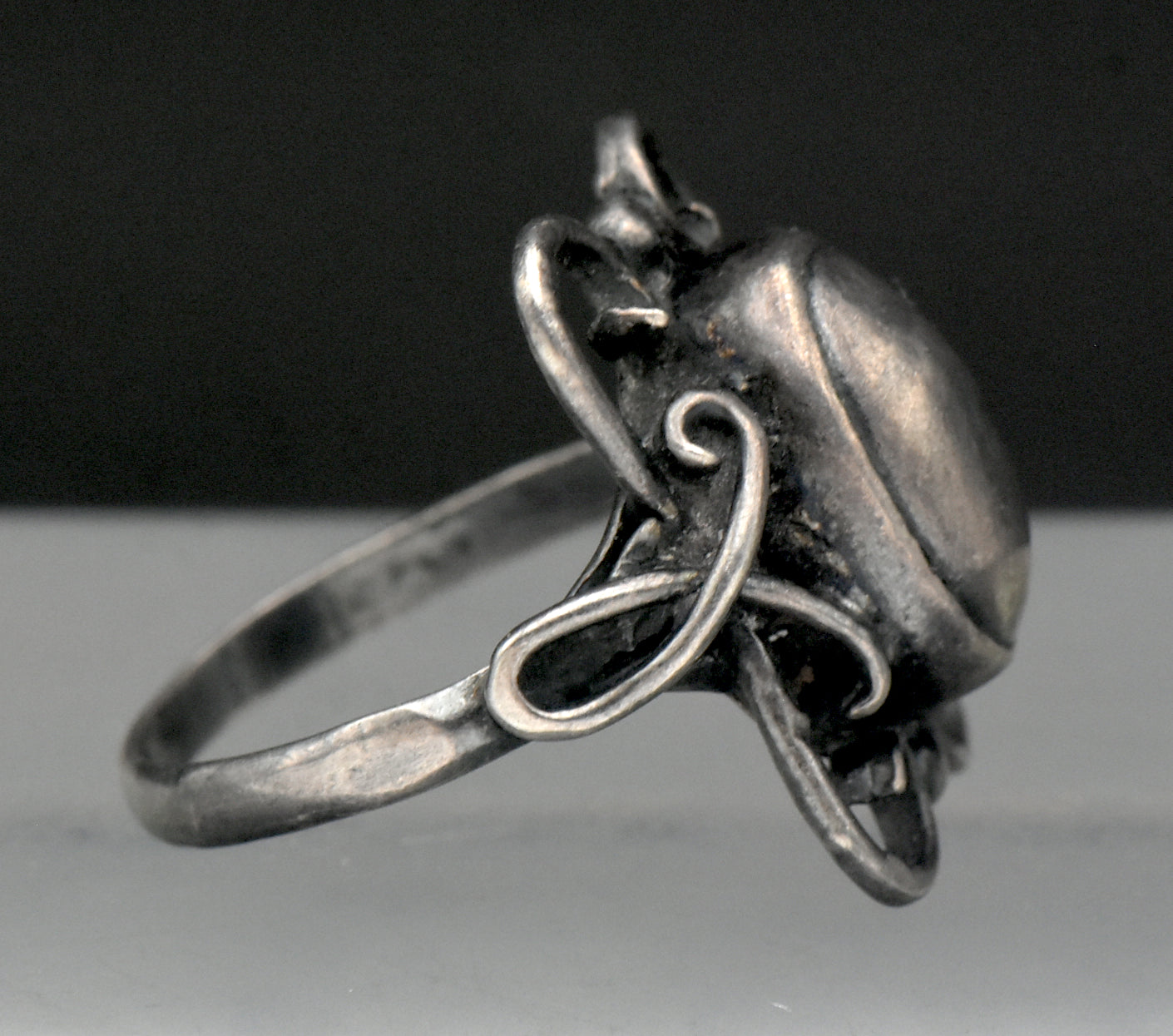 Vintage Handmade Scandinavian Modern Sterling Silver Ring - Size 8