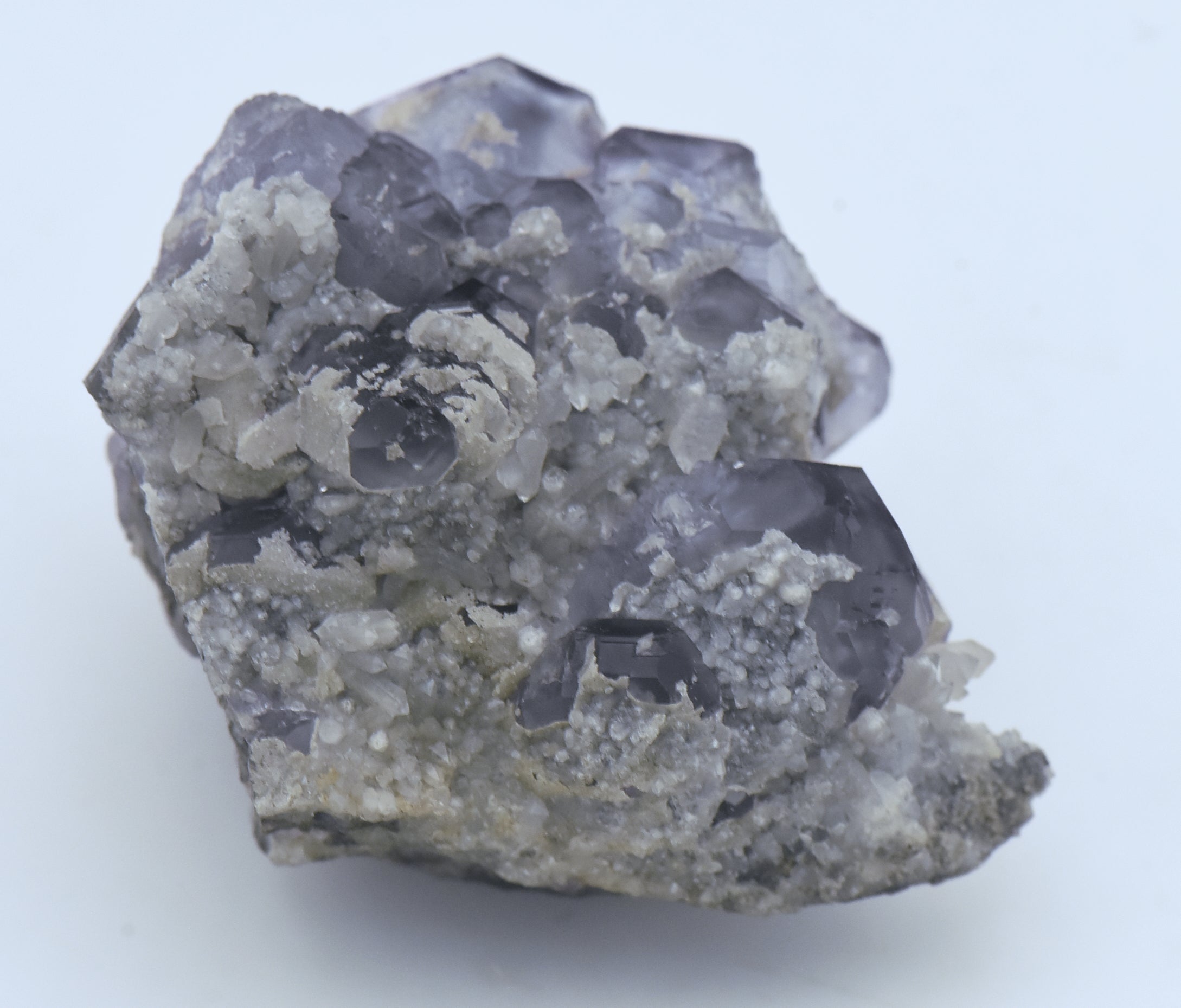 Purple Dodecahedral Fluorite Crystal Cluster - China