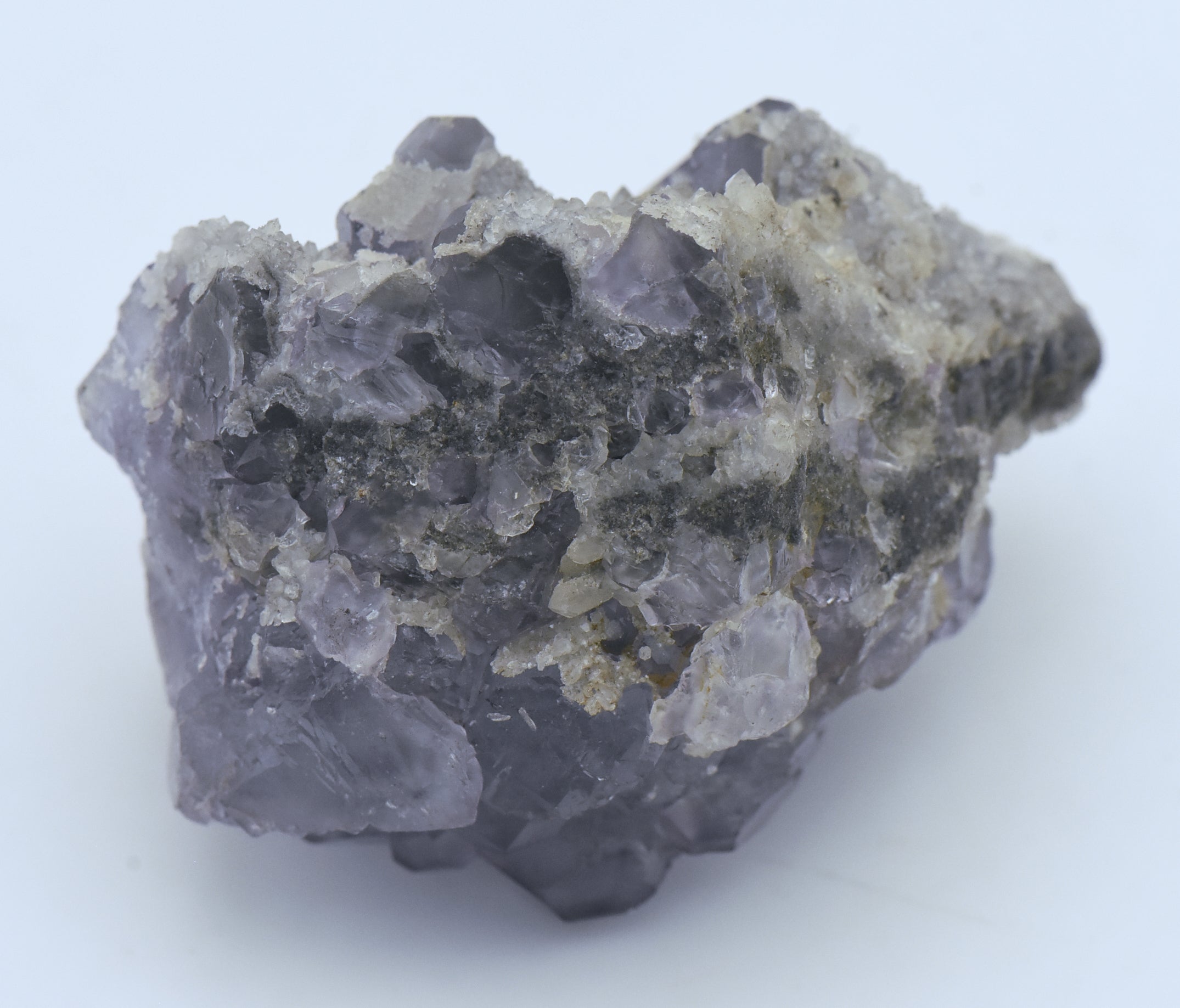 Purple Dodecahedral Fluorite Crystal Cluster - China