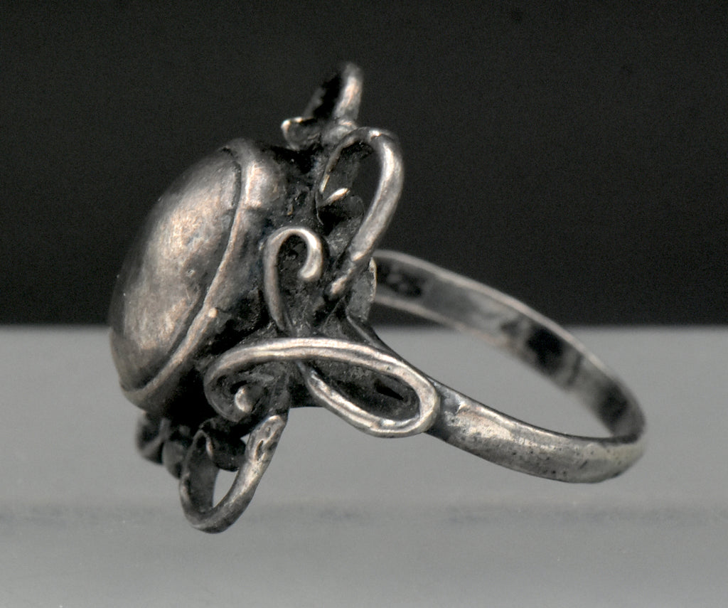 Vintage Handmade Scandinavian Modern Sterling Silver Ring - Size 8