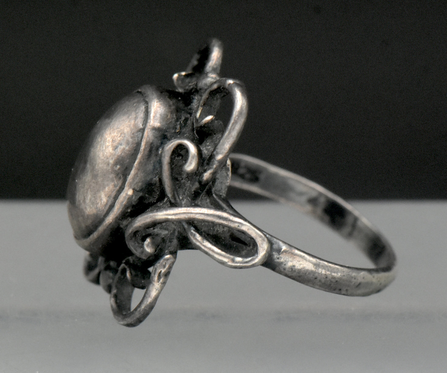 Vintage Handmade Scandinavian Modern Sterling Silver Ring - Size 8