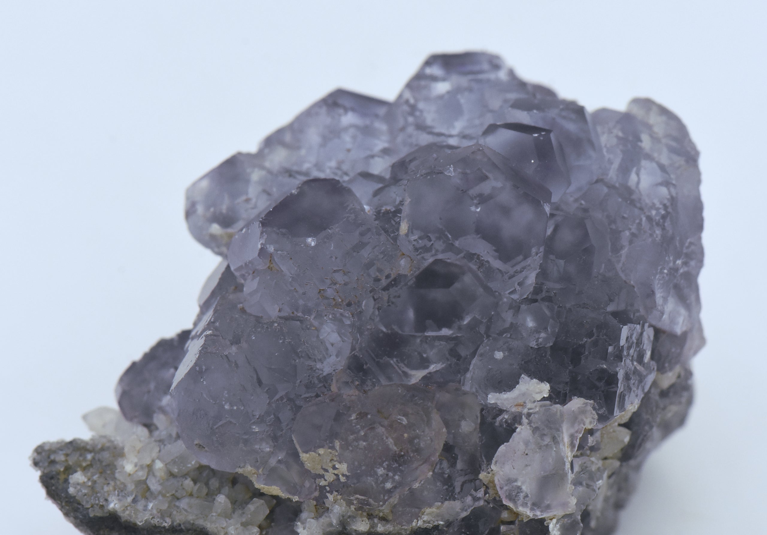 Purple Dodecahedral Fluorite Crystal Cluster - China