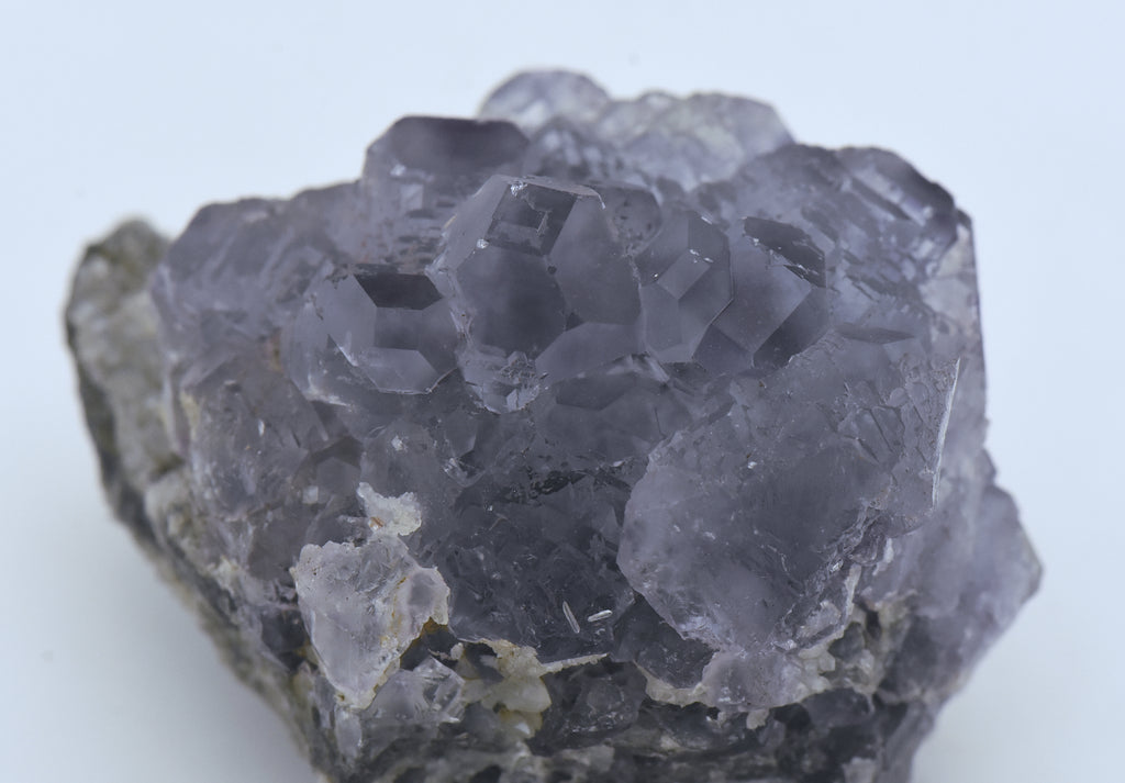 Purple Dodecahedral Fluorite Crystal Cluster - China