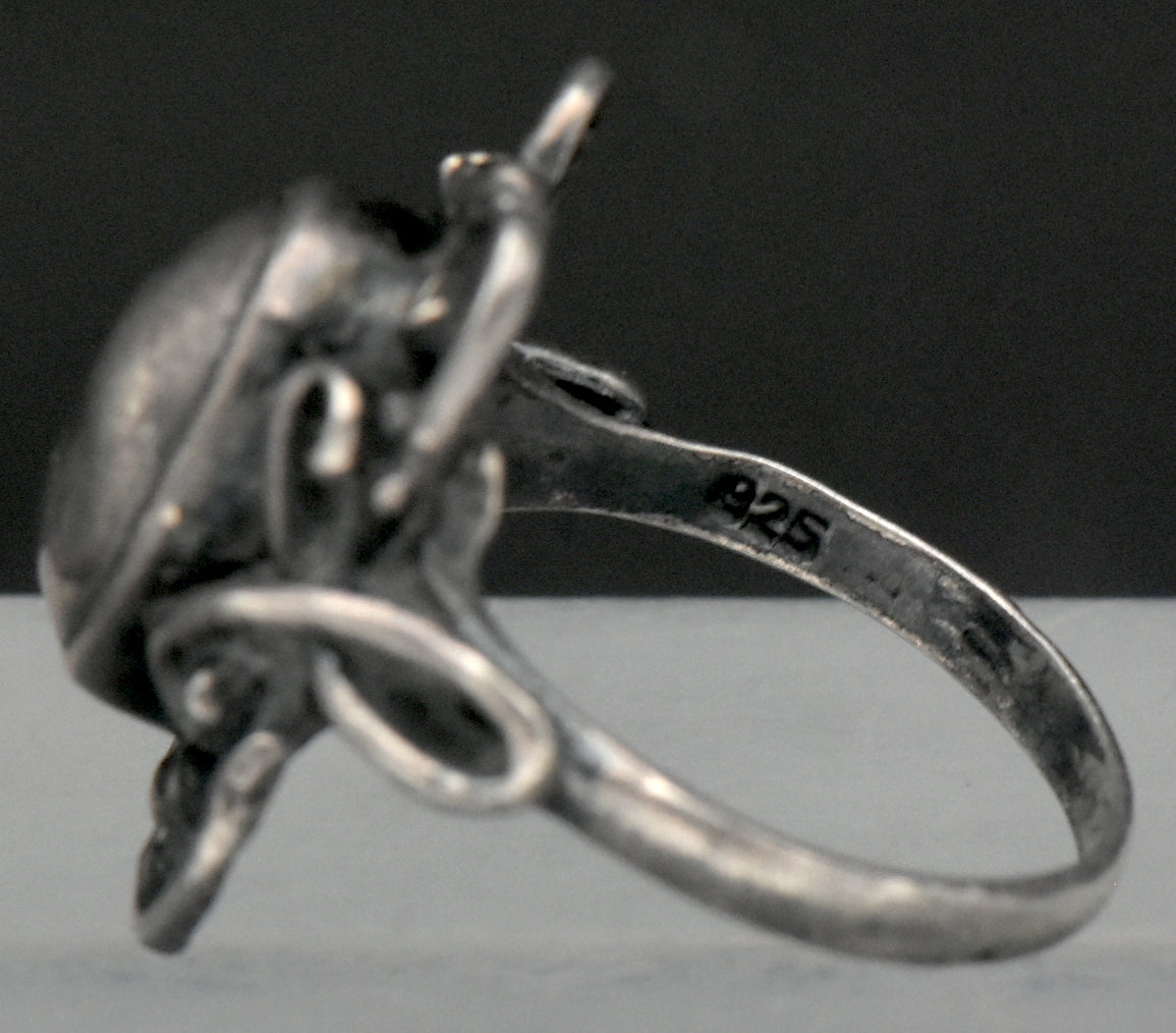Vintage Handmade Scandinavian Modern Sterling Silver Ring - Size 8