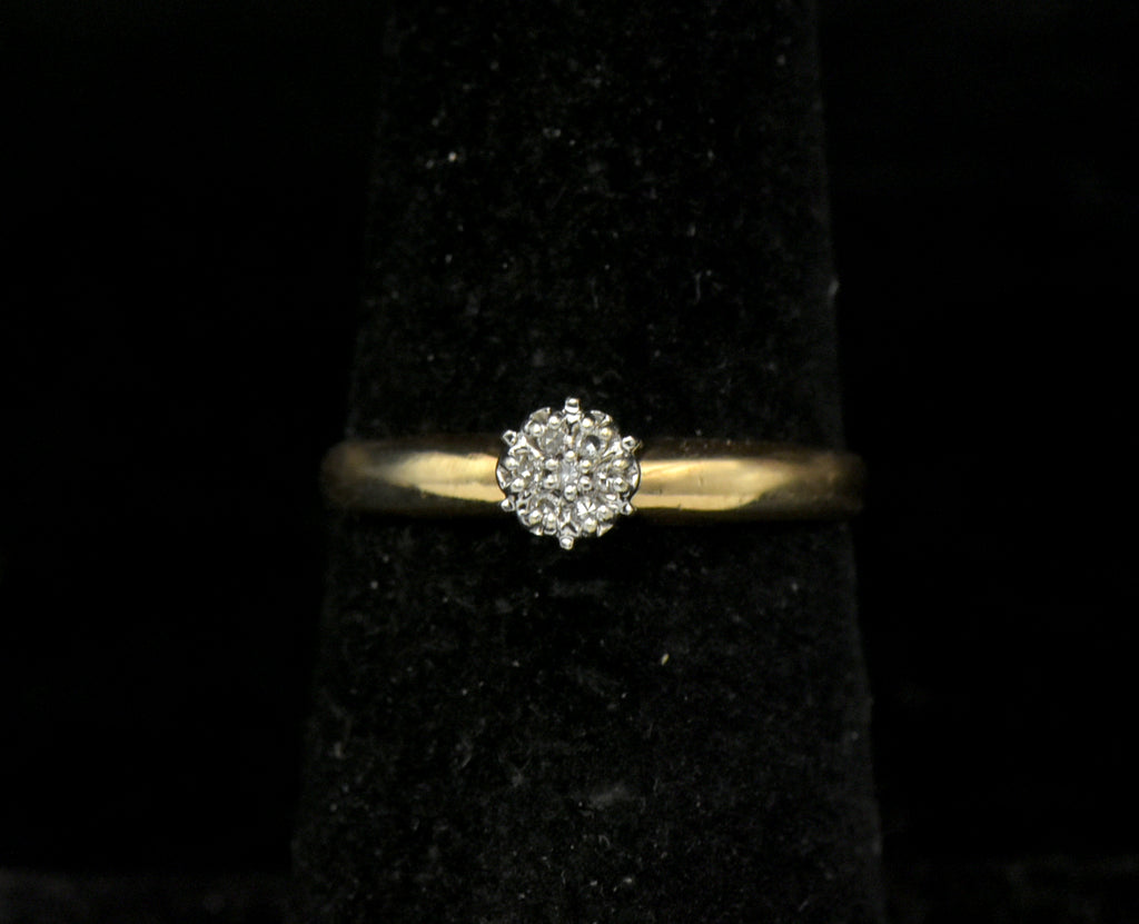 Vintage 10k Gold with Diamonds Ring - Size 6