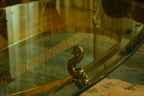 Design Institute America - Vintage Glass and Brass Dolphin Motif Coffee Table