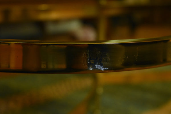 Design Institute America - Vintage Glass and Brass Dolphin Motif Coffee Table