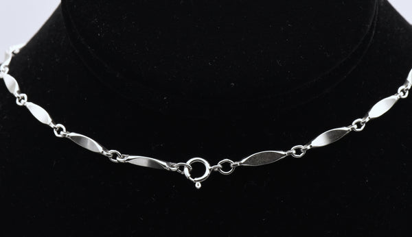 Vintage Sterling Silver Dimpled Link Chain Necklace - 4.5 Feet Long!