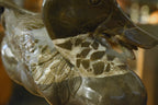 Exquisite Vintage Carved Stone Duck