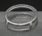Vintage Sterling Silver Double Band Cubic Zirconia Ring - Size 6.25