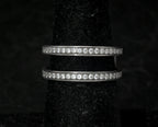Vintage Sterling Silver Double Band Cubic Zirconia Ring - Size 6.25