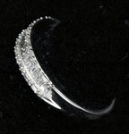 Vintage Baguette Diamonds Sterling Silver Band - Size 7