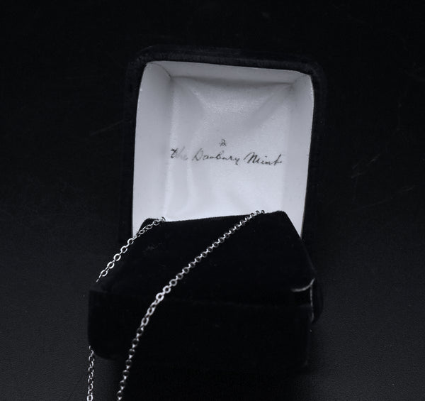 The Danbury Mint - Vintage NIB Gold and Silver Tone Diamond "Daughter" Heart Pendant Necklace - 18"