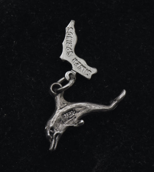 Vintage Sterling Silver "Silver Springs" Dolphin Charm