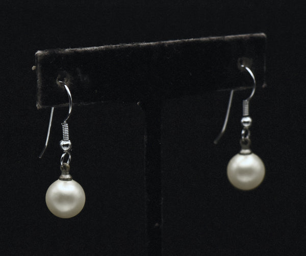 Vintage Faux Pearl Dangle Earrings