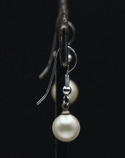 Vintage Faux Pearl Dangle Earrings