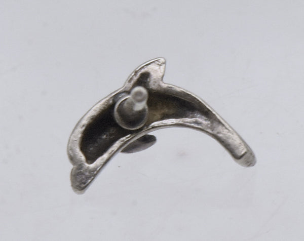 UNMATCHED Vintage Sterling Silver Dolphin Stud Earring