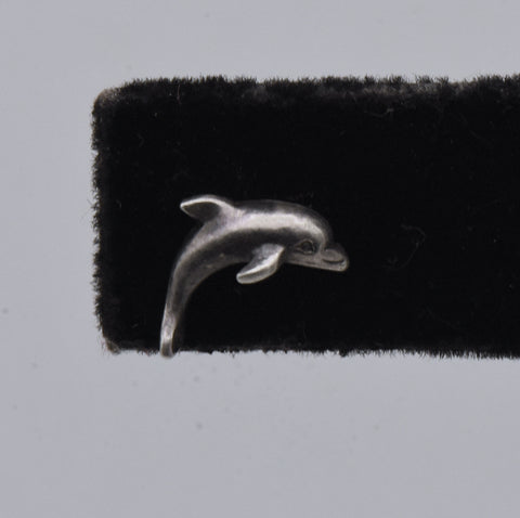 UNMATCHED Vintage Sterling Silver Dolphin Stud Earring