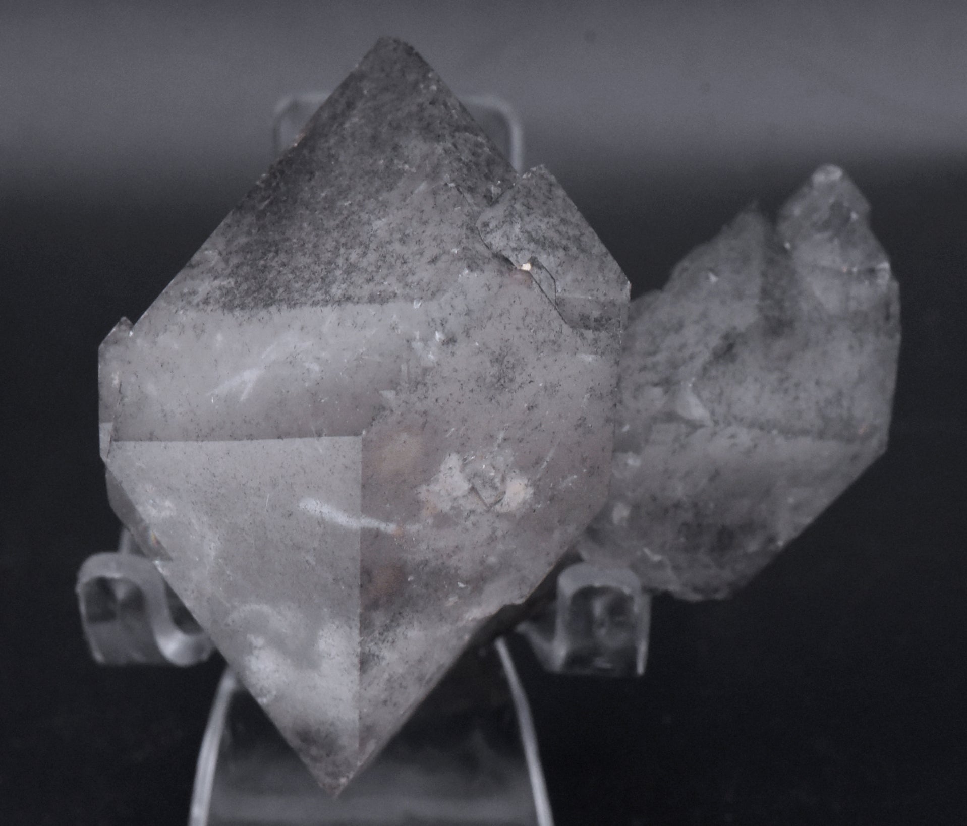 Double Terminated Smoky Quartz Cluster Mineral Specimen - Brazil