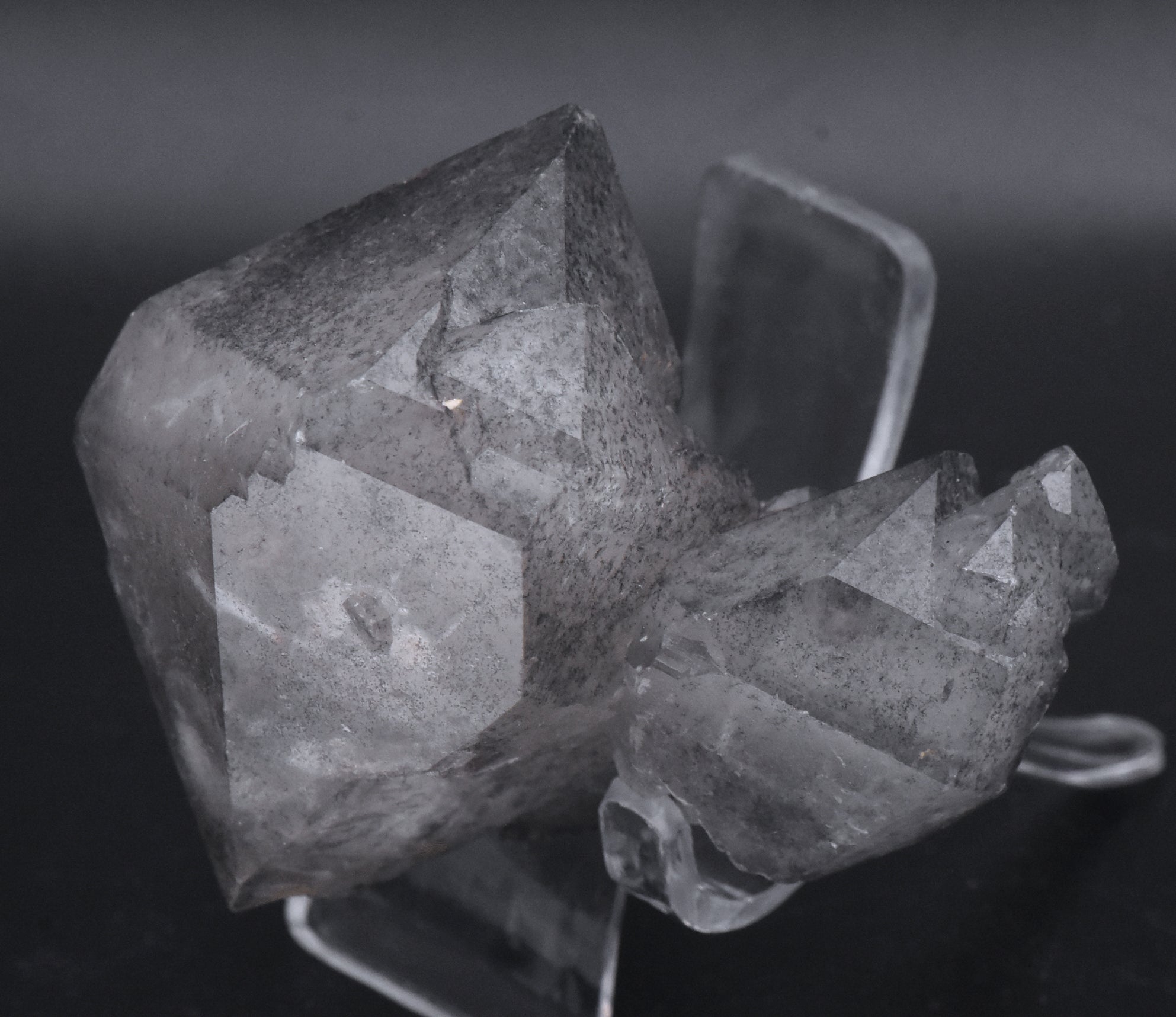 Double Terminated Smoky Quartz Cluster Mineral Specimen - Brazil