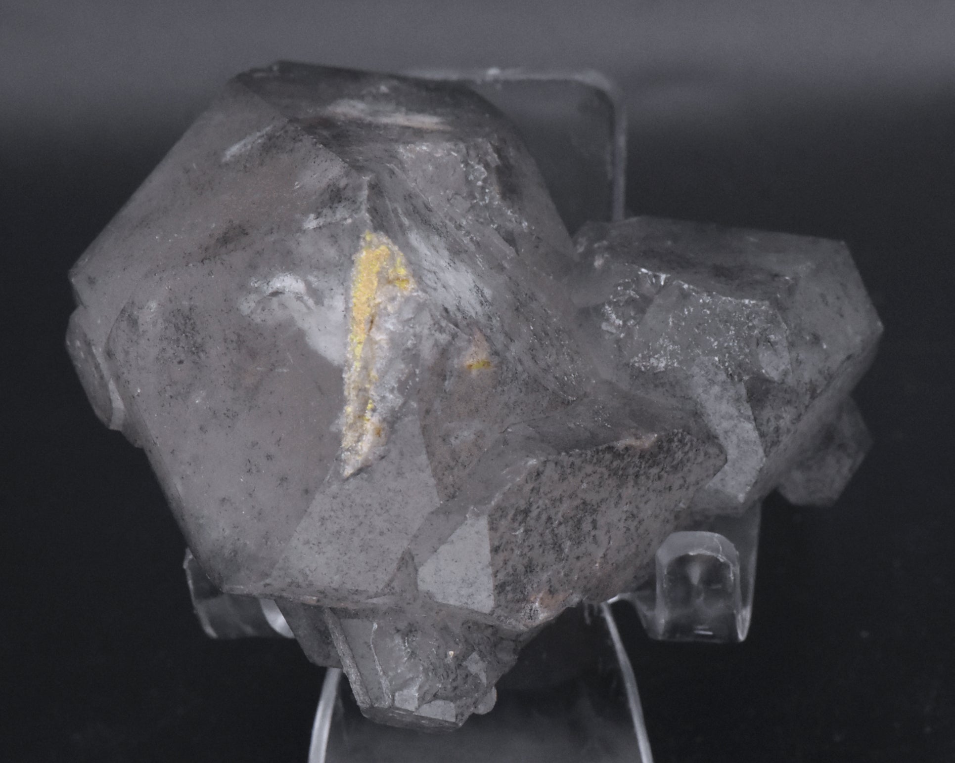 Double Terminated Smoky Quartz Cluster Mineral Specimen - Brazil